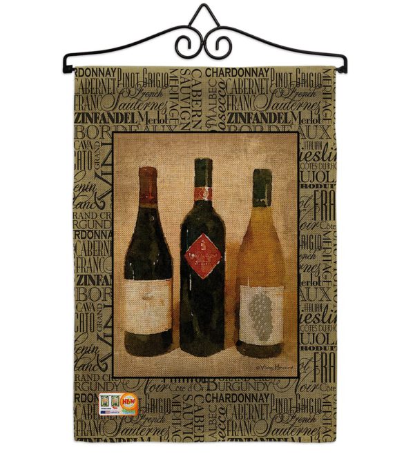3 Wine Bottles - Wine Happy Hour & Drinks Vertical Impressions Decorative Flags HG117043 Made In USA - Image 11