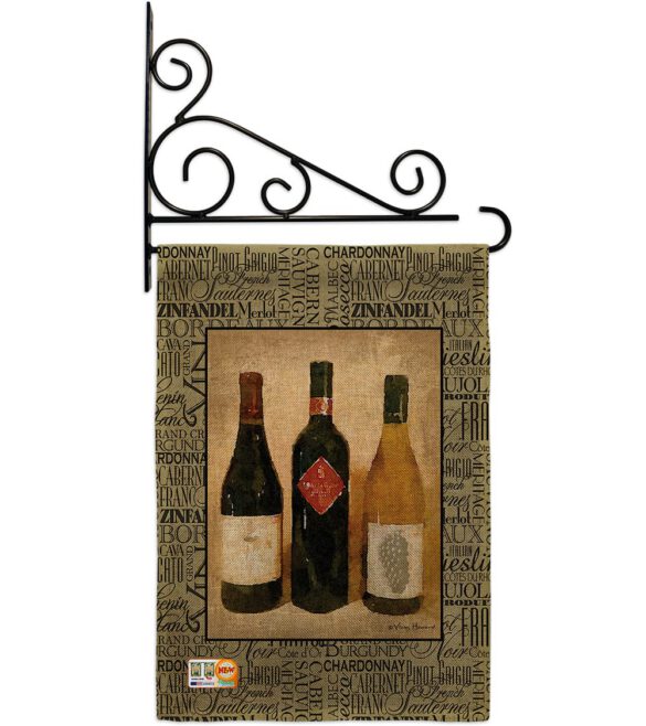 3 Wine Bottles - Wine Happy Hour & Drinks Vertical Impressions Decorative Flags HG117043 Made In USA - Image 13
