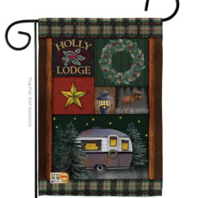 Holly Lodge - Winter Wonderland Winter Vertical Impressions Decorative Flags HG114143 Made In USA