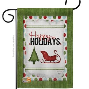 Classic Happy Holidays - Winter Wonderland Winter Vertical Impressions Decorative Flags HG114177 Made In USA