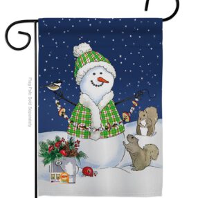 Decorating with Snowmen - Winter Wonderland Winter Vertical Impressions Decorative Flags HG114210 Made In USA