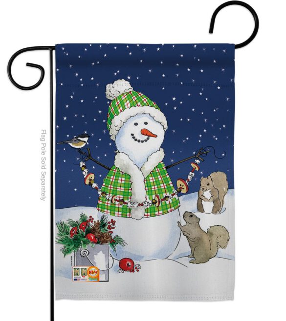 Decorating with Snowmen - Winter Wonderland Winter Vertical Impressions Decorative Flags HG114210 Made In USA