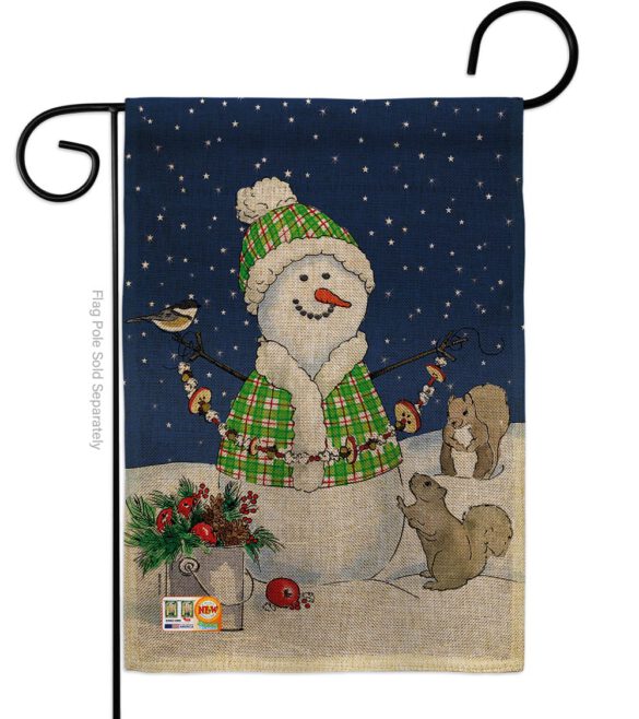 Decorating with Snowmen - Winter Wonderland Winter Vertical Impressions Decorative Flags HG114210 Made In USA - Image 8
