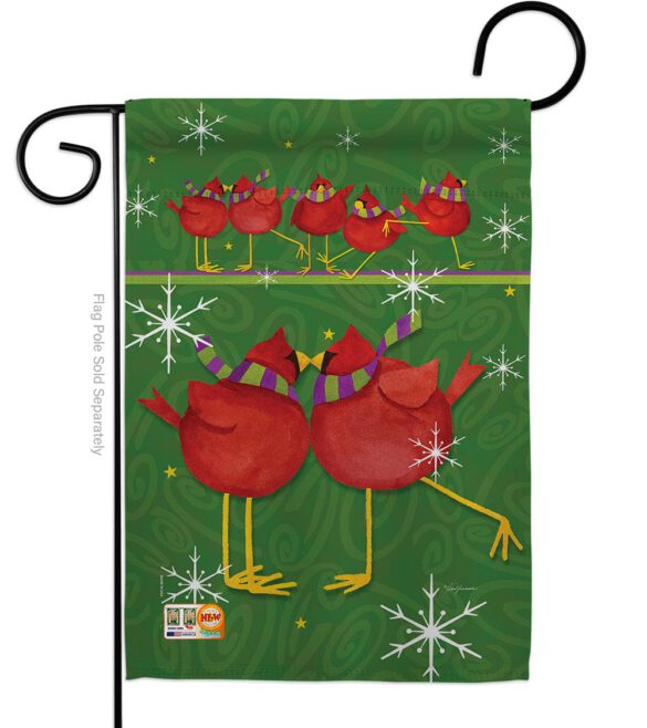 Callin All Cardinals - Winter Wonderland Winter Vertical Impressions Decorative Flags HG114216 Made In USA