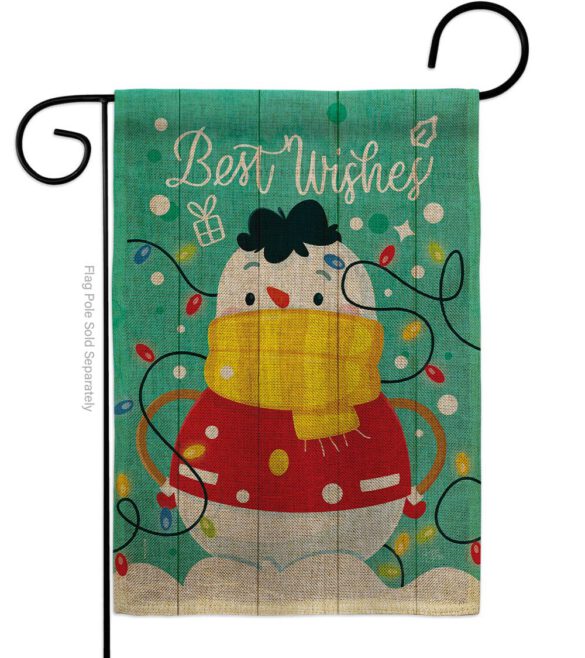 Best Wish Snowman - Winter Wonderland Winter Vertical Impressions Decorative Flags HG114255 Made In USA - Image 13