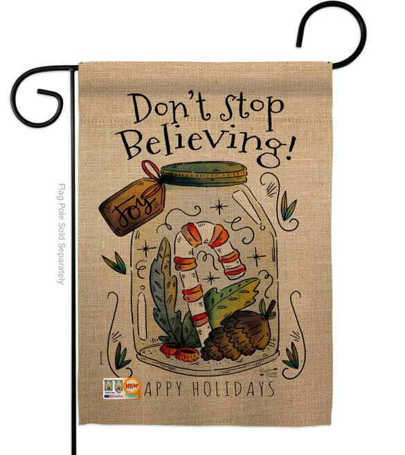Don’t Stop Believing - Winter Wonderland Winter Vertical Impressions Decorative Flags HG137098 Made In USA