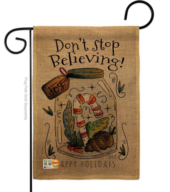 Don’t Stop Believing - Winter Wonderland Winter Vertical Impressions Decorative Flags HG137098 Made In USA - Image 8