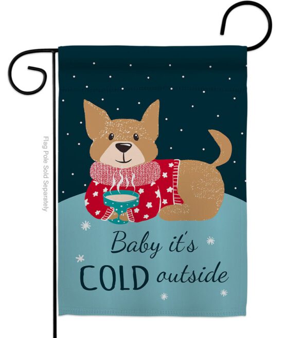 Baby It's Cold - Winter Wonderland Winter Vertical Impressions Decorative Flags HG137318 Made In USA - Image 2