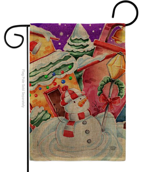 Frosted Snowman - Winter Wonderland Winter Vertical Impressions Decorative Flags HG192292 Made In USA - Image 11