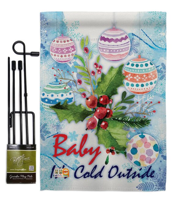 Baby It's Cold - Winter Wonderland Winter Vertical Impressions Decorative Flags HG114005 Made In USA - Image 5