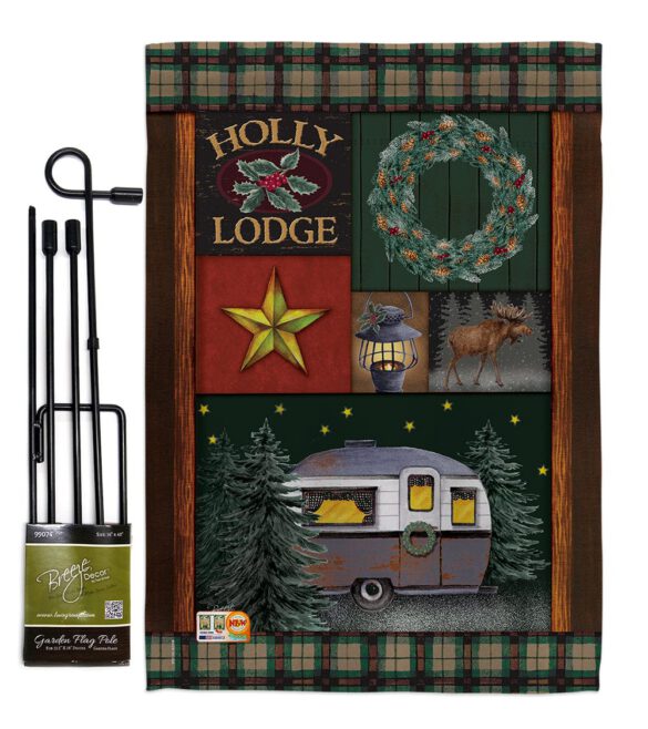 Holly Lodge - Winter Wonderland Winter Vertical Impressions Decorative Flags HG114143 Made In USA - Image 4