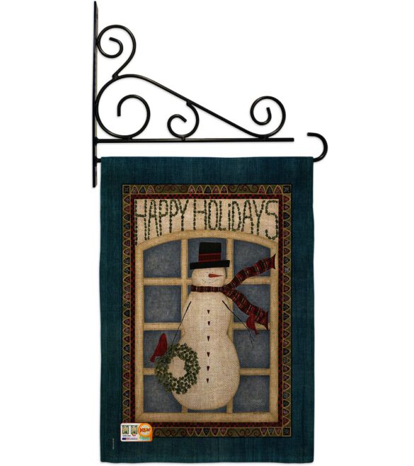 Happy Holidays Snowman - Winter Wonderland Winter Vertical Impressions Decorative Flags HG114164 Made In USA - Image 12