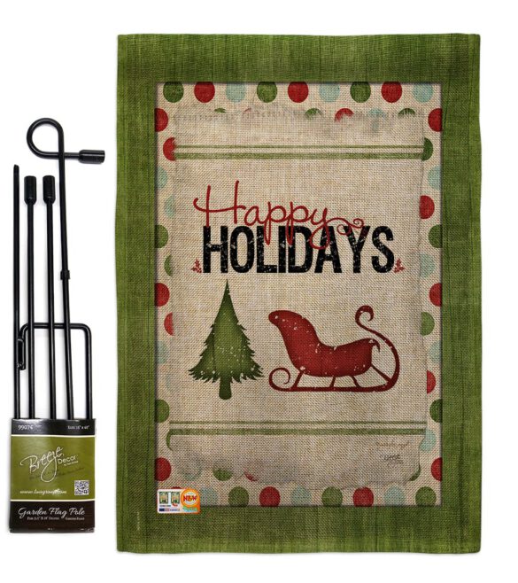 Classic Happy Holidays - Winter Wonderland Winter Vertical Impressions Decorative Flags HG114177 Made In USA - Image 9
