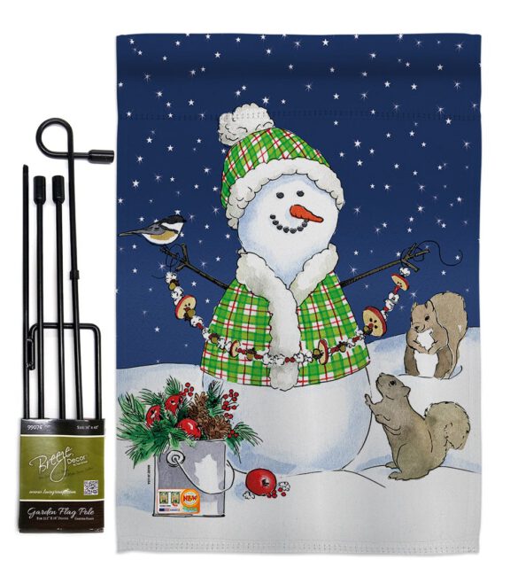 Decorating with Snowmen - Winter Wonderland Winter Vertical Impressions Decorative Flags HG114210 Made In USA - Image 4