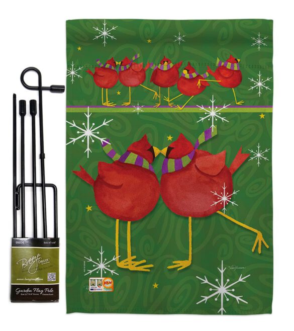 Callin All Cardinals - Winter Wonderland Winter Vertical Impressions Decorative Flags HG114216 Made In USA - Image 4