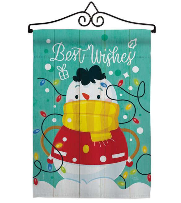 Best Wish Snowman - Winter Wonderland Winter Vertical Impressions Decorative Flags HG114255 Made In USA - Image 7