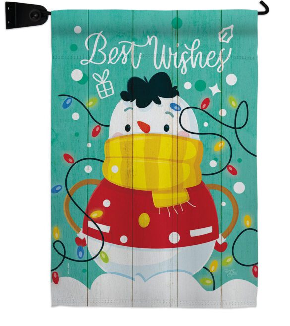 Best Wish Snowman - Winter Wonderland Winter Vertical Impressions Decorative Flags HG114255 Made In USA - Image 9
