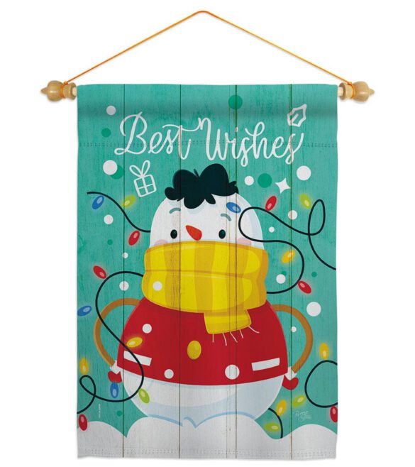 Best Wish Snowman - Winter Wonderland Winter Vertical Impressions Decorative Flags HG114255 Made In USA - Image 10