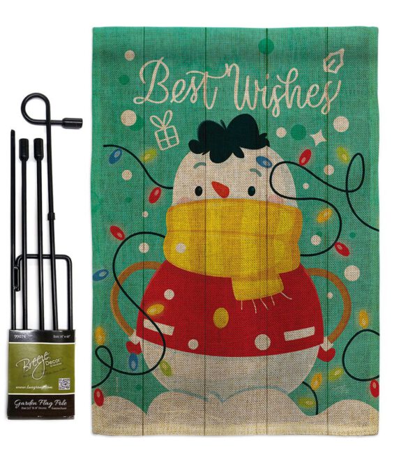 Best Wish Snowman - Winter Wonderland Winter Vertical Impressions Decorative Flags HG114255 Made In USA - Image 16