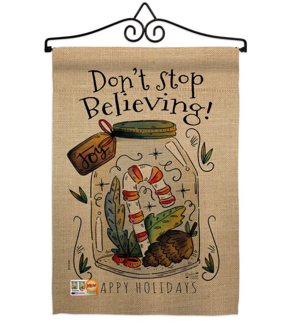 Don’t Stop Believing - Winter Wonderland Winter Vertical Impressions Decorative Flags HG137098 Made In USA - Image 7