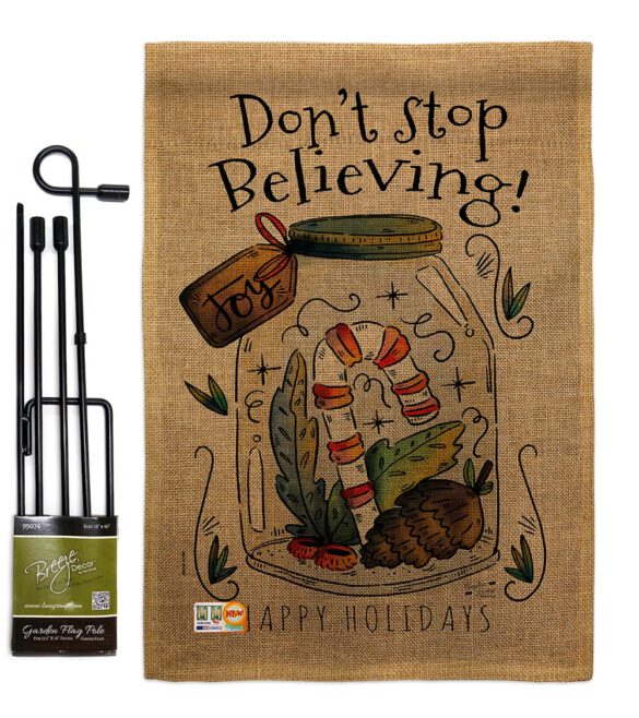 Don’t Stop Believing - Winter Wonderland Winter Vertical Impressions Decorative Flags HG137098 Made In USA - Image 9