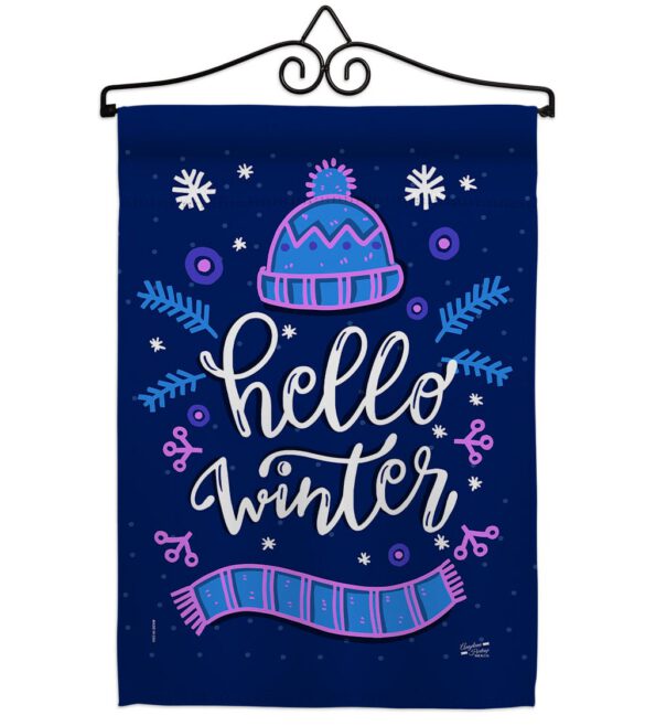 Hello Winter - Winter Wonderland Winter Vertical Impressions Decorative Flags HG137258 Made In USA - Image 7