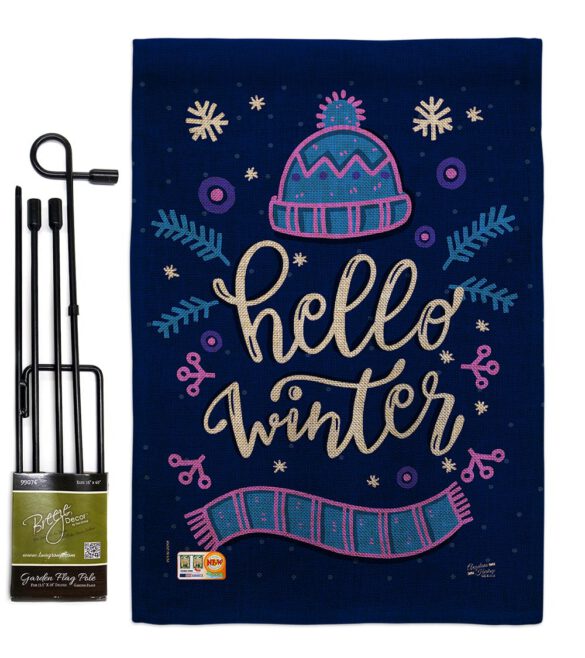 Hello Winter - Winter Wonderland Winter Vertical Impressions Decorative Flags HG137258 Made In USA - Image 12