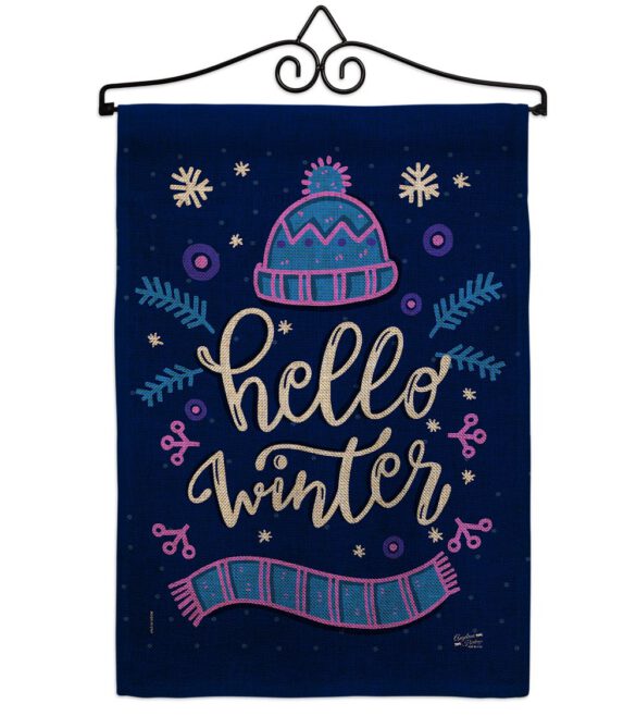 Hello Winter - Winter Wonderland Winter Vertical Impressions Decorative Flags HG137258 Made In USA - Image 13