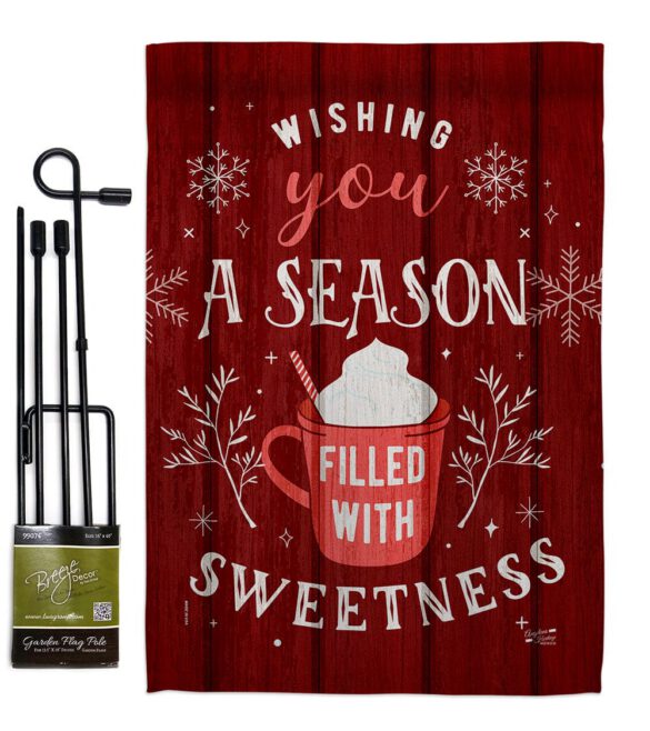 Filled with Sweetness - Winter Wonderland Winter Vertical Impressions Decorative Flags HG137374 Made In USA - Image 4