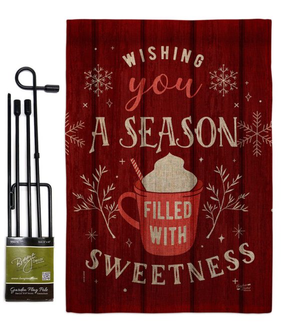 Filled with Sweetness - Winter Wonderland Winter Vertical Impressions Decorative Flags HG137374 Made In USA - Image 14