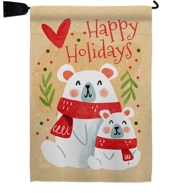 Beary Happy Holiday - Winter Wonderland Winter Vertical Impressions Decorative Flags HG137612 Made In USA - Image 9