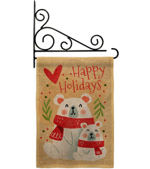 Beary Happy Holiday - Winter Wonderland Winter Vertical Impressions Decorative Flags HG137612 Made In USA - Image 20