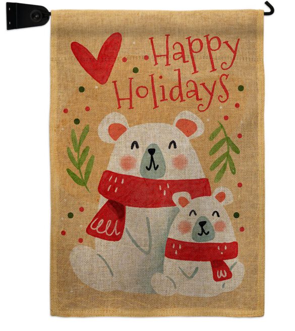 Beary Happy Holiday - Winter Wonderland Winter Vertical Impressions Decorative Flags HG137612 Made In USA - Image 21