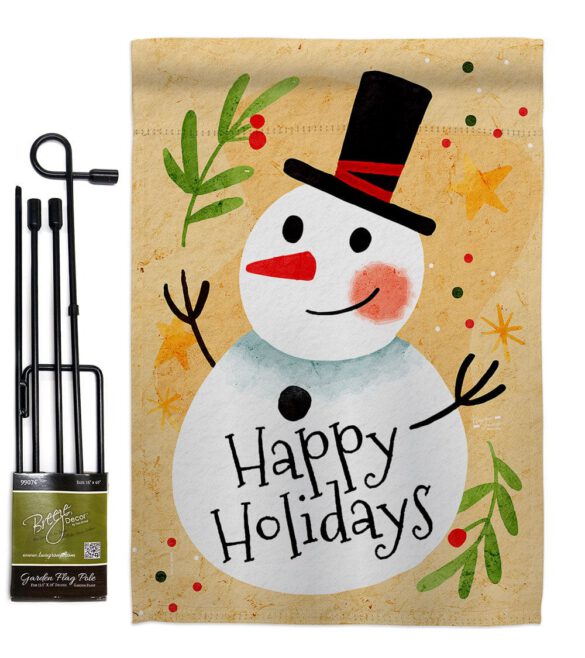 Happy Snowman - Winter Wonderland Winter Vertical Impressions Decorative Flags HG137614 Made In USA - Image 4