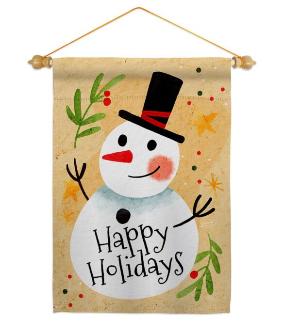 Happy Snowman - Winter Wonderland Winter Vertical Impressions Decorative Flags HG137614 Made In USA - Image 10