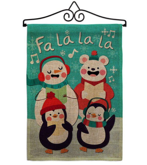 Fa La La La Fun - Winter Wonderland Winter Vertical Impressions Decorative Flags HG192289 Made In USA - Image 13