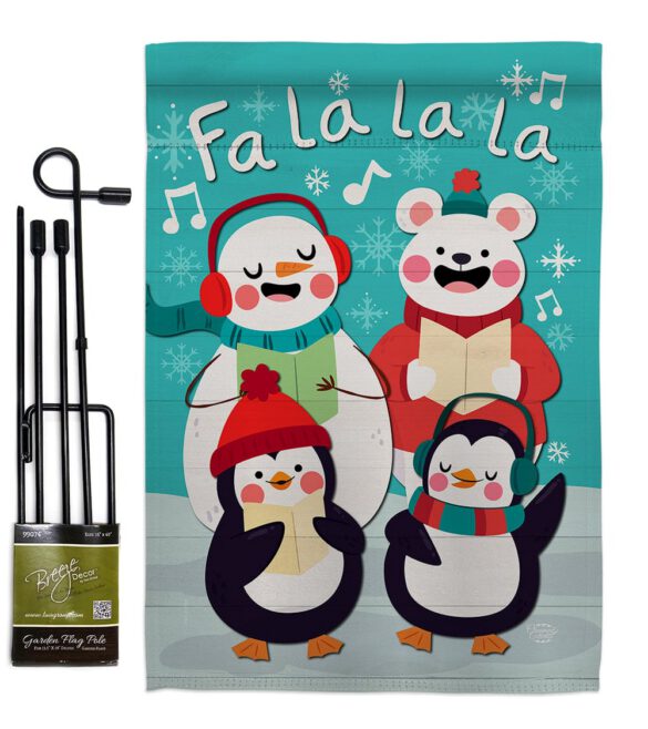 Fa La La La Fun - Winter Wonderland Winter Vertical Impressions Decorative Flags HG192289 Made In USA - Image 4