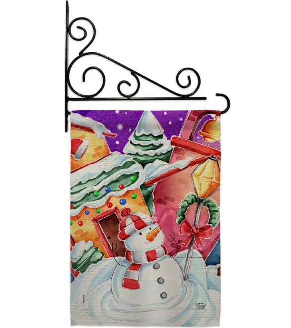 Frosted Snowman - Winter Wonderland Winter Vertical Impressions Decorative Flags HG192292 Made In USA - Image 8