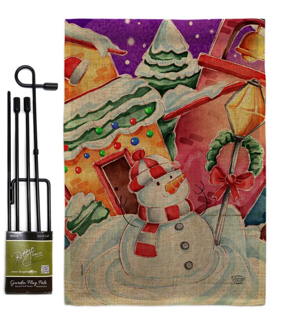 Frosted Snowman - Winter Wonderland Winter Vertical Impressions Decorative Flags HG192292 Made In USA - Image 12