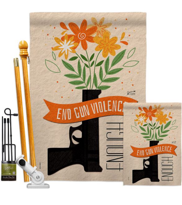 End Gun Violence - Support Inspirational Vertical Impressions Decorative Flags HG130377 Made In USA - Image 6
