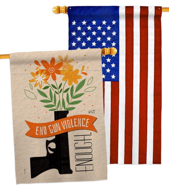 End Gun Violence - Support Inspirational Vertical Impressions Decorative Flags HG130377 Made In USA - Image 10