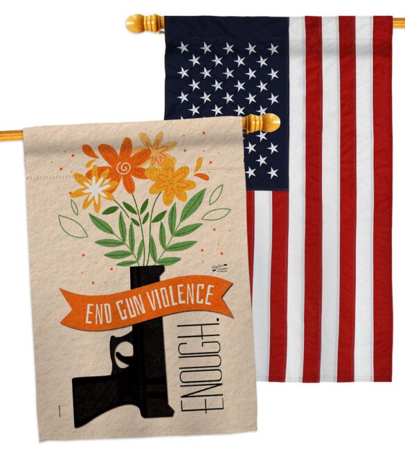 End Gun Violence - Support Inspirational Vertical Impressions Decorative Flags HG130377 Made In USA - Image 15