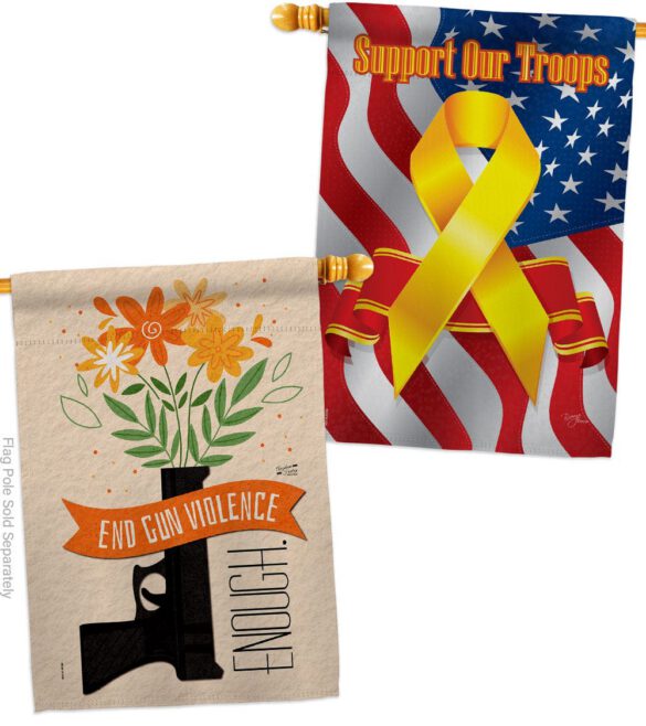 End Gun Violence - Support Inspirational Vertical Impressions Decorative Flags HG130377 Made In USA - Image 14