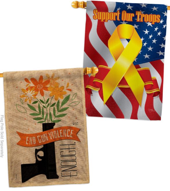 End Gun Violence - Support Inspirational Vertical Impressions Decorative Flags HG130377 Made In USA - Image 35