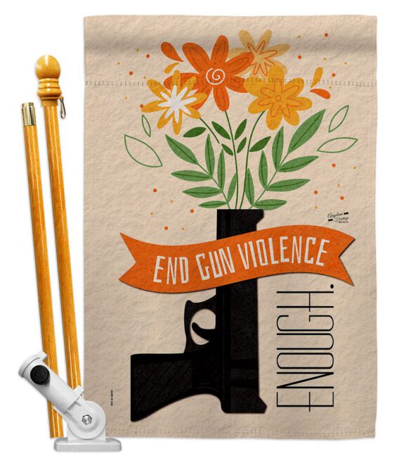 End Gun Violence - Support Inspirational Vertical Impressions Decorative Flags HG130377 Made In USA - Image 5