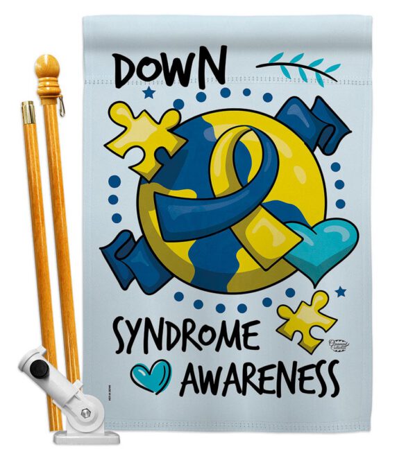 Down Syndorome Heart - Support Inspirational Vertical Impressions Decorative Flags HG190183 Made In USA - Image 5