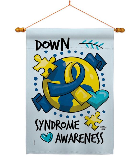 Down Syndorome Heart - Support Inspirational Vertical Impressions Decorative Flags HG190183 Made In USA - Image 21
