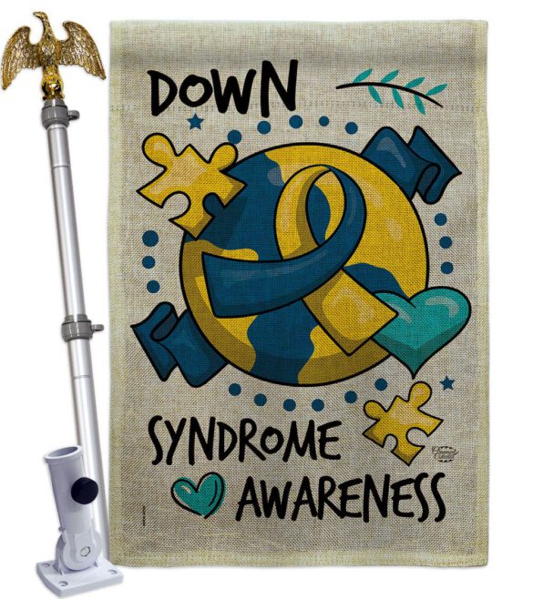 Down Syndorome Heart - Support Inspirational Vertical Impressions Decorative Flags HG190183 Made In USA - Image 41