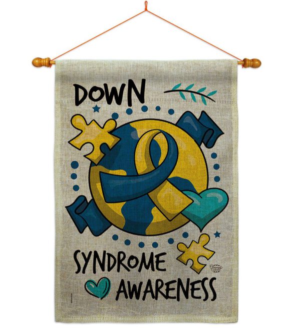 Down Syndorome Heart - Support Inspirational Vertical Impressions Decorative Flags HG190183 Made In USA - Image 42