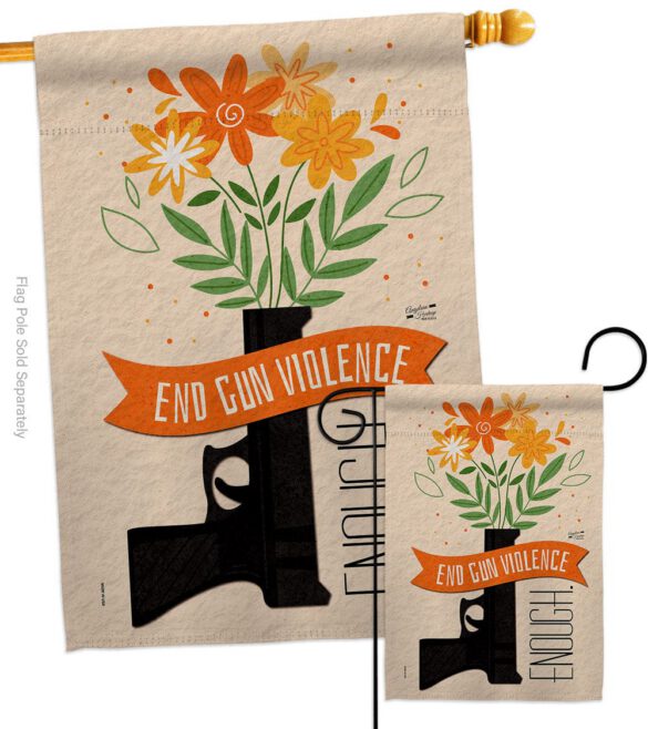 End Gun Violence - Support Inspirational Vertical Impressions Decorative Flags HG130377 Made In USA - Image 3